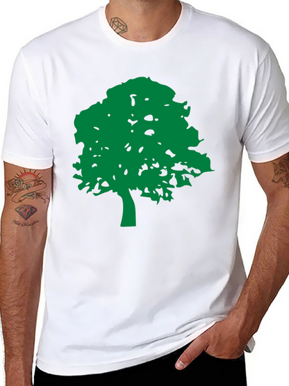 Green Tree Graphic Black T-Shirt - Nature Lovers Tee