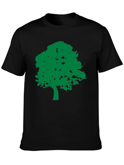 Green Tree Graphic Black T-Shirt - Nature Lovers Tee