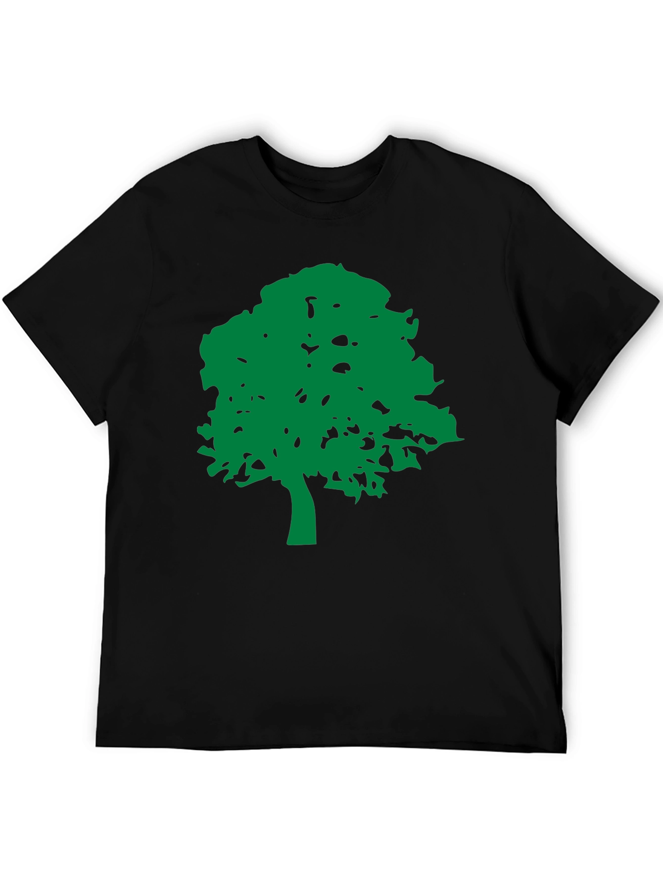 Green Tree Graphic Black T-Shirt - Nature Lovers Tee