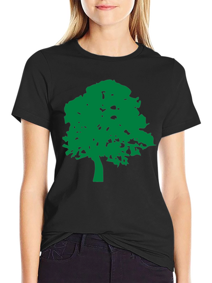 Green Tree Graphic Black T-Shirt - Nature Lovers Tee