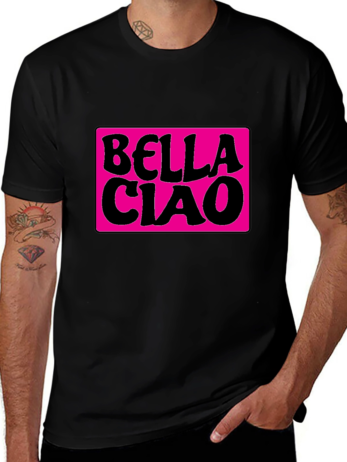 Bella Ciao Graphic T-Shirt - Stylish Black Tee
