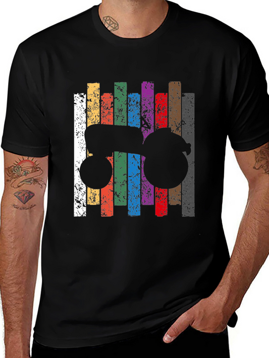 Retro Tractor Graphic Tee - Colorful Farm Shirt