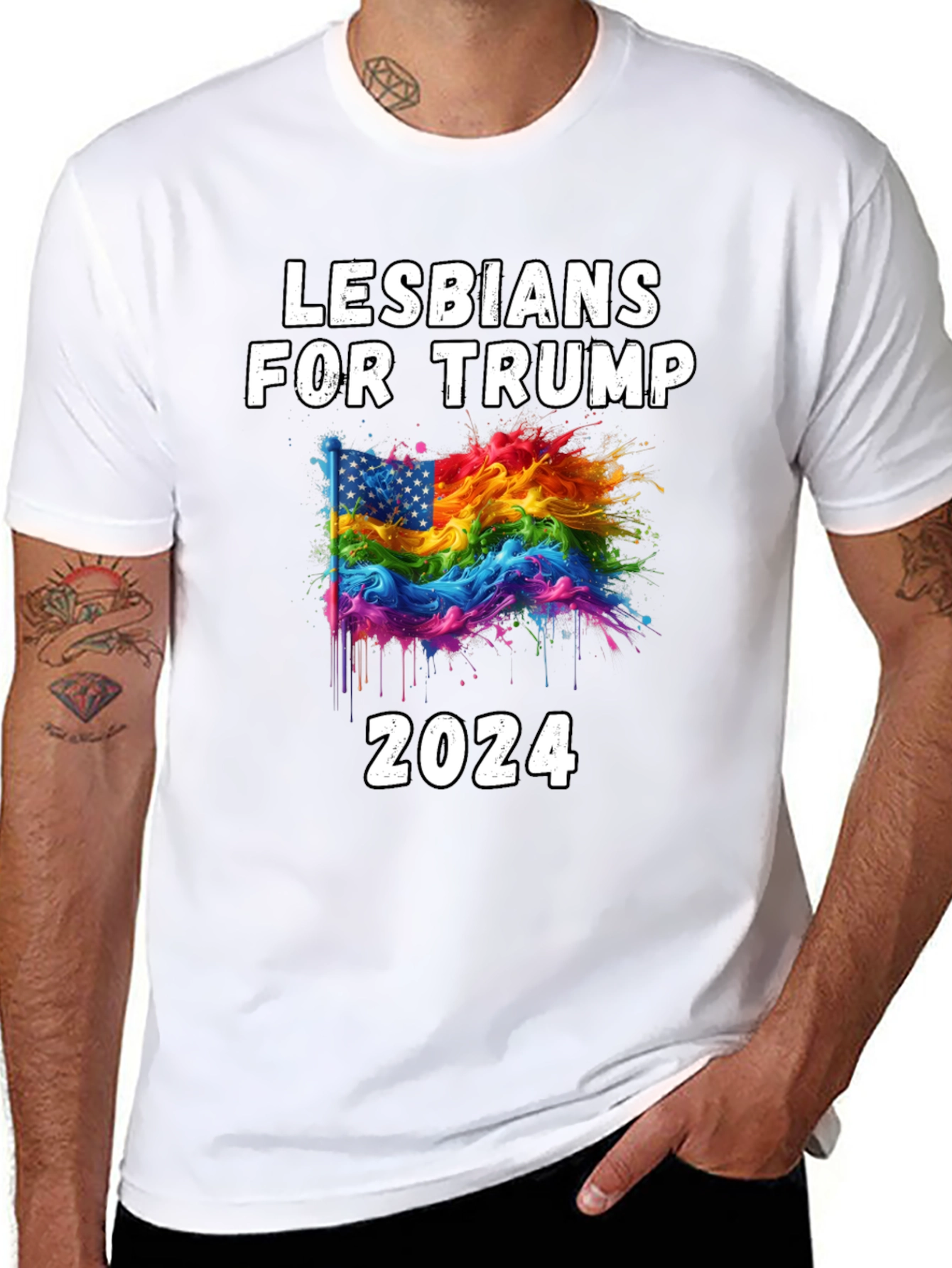 Lesbians for Trump 2024 Graphic T-Shirt