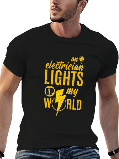 Electrician Lights Up My World Graphic Tee
