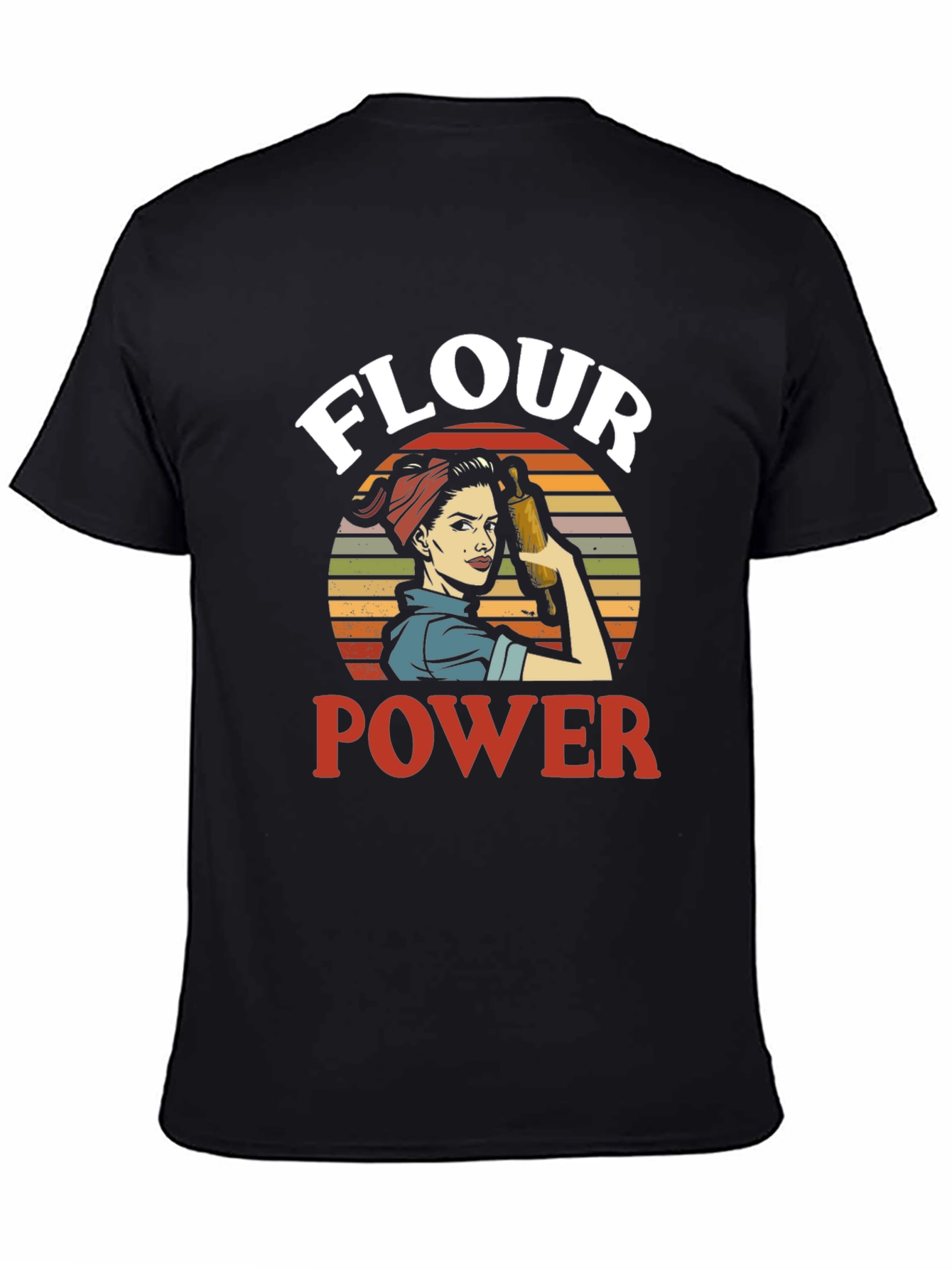 Flour Power Graphic Tee - Retro Baker Design