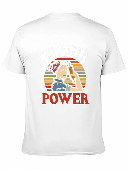 Flour Power Graphic Tee - Retro Baker Design