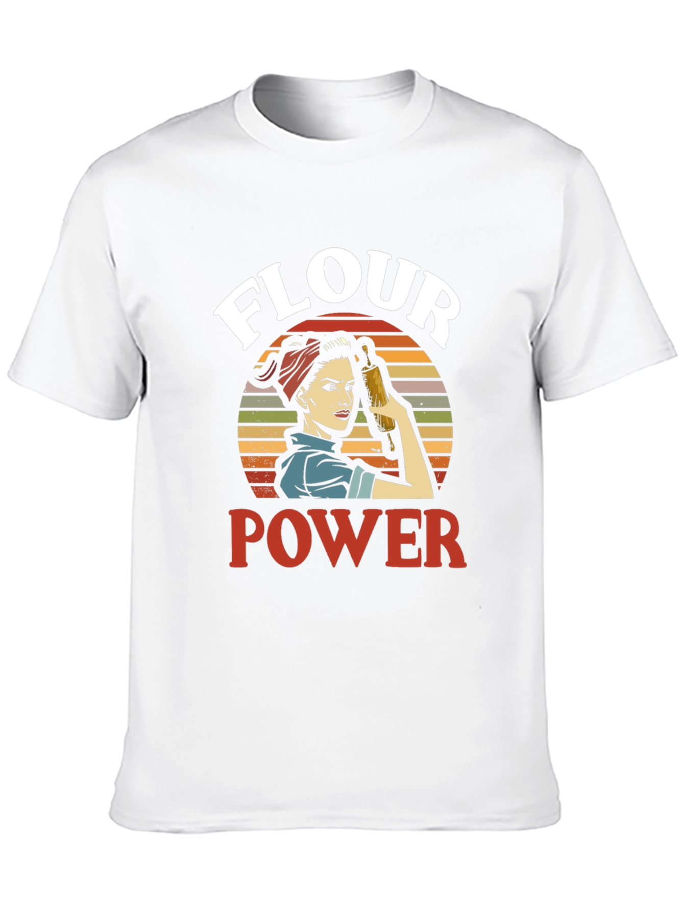 Flour Power Graphic Tee - Retro Baker Design