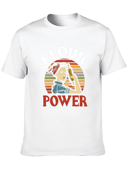 Flour Power Graphic Tee - Retro Baker Design