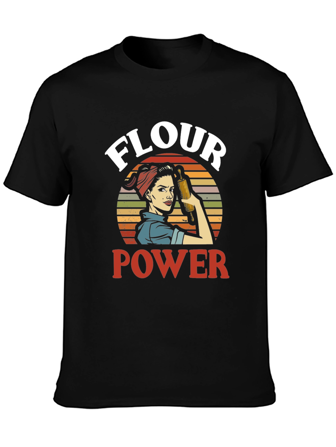 Flour Power Graphic Tee - Retro Baker Design