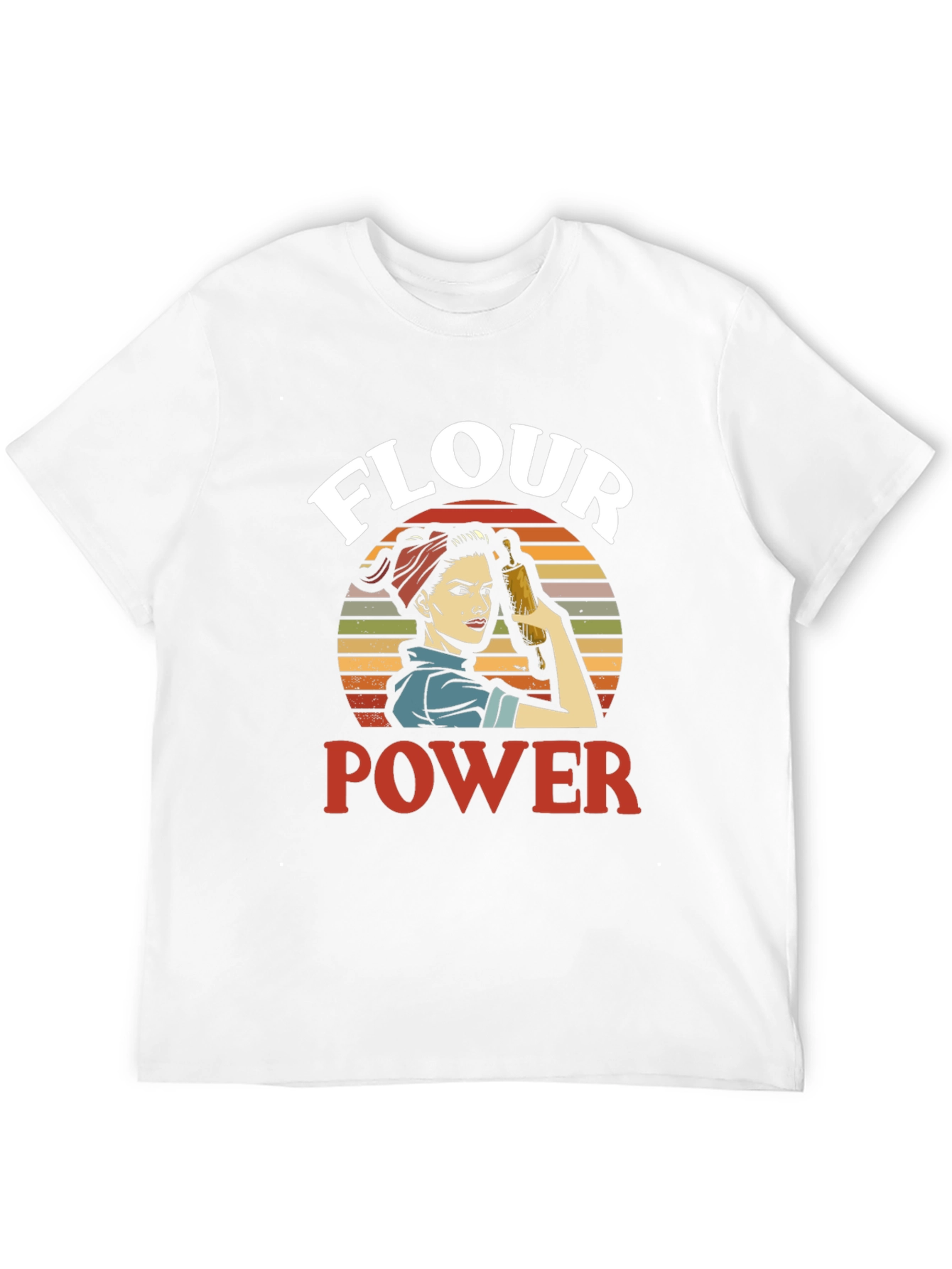 Flour Power Graphic Tee - Retro Baker Design