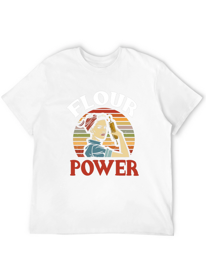 Flour Power Graphic Tee - Retro Baker Design