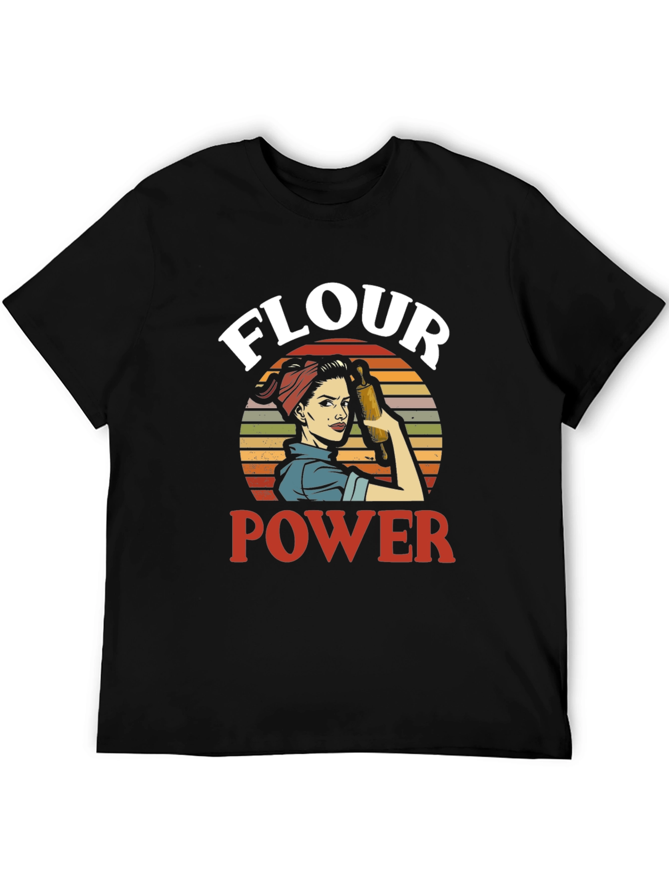 Flour Power Graphic Tee - Retro Baker Design