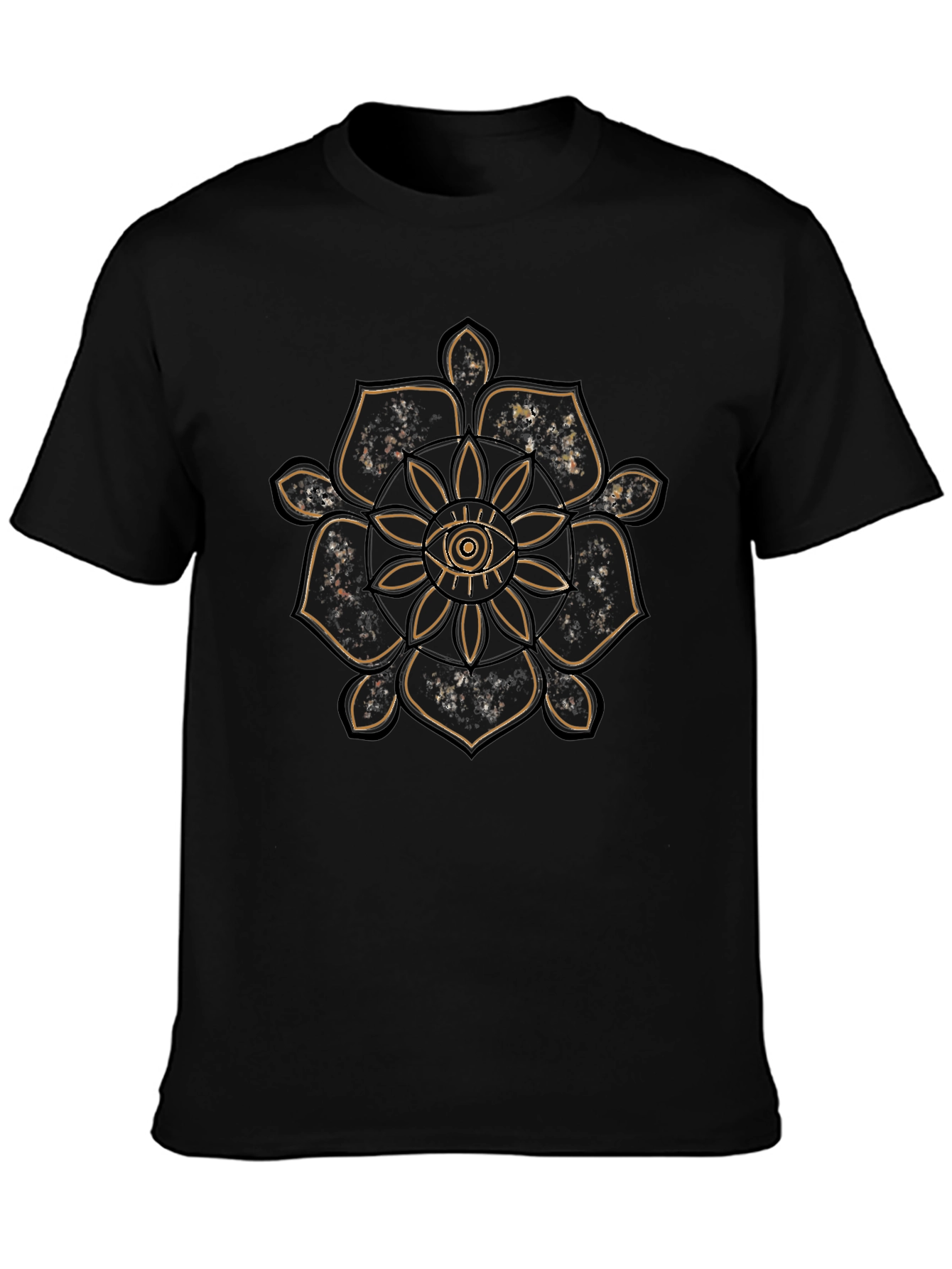 Mystic Eye Mandala Graphic Black T-Shirt