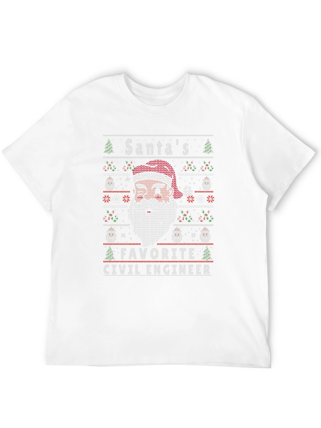 Santas Favorite Civil Engineer Ugly Christmas Sweater T-Shirt
