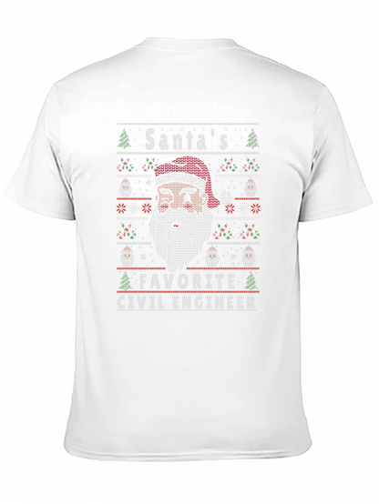 Santas Favorite Civil Engineer Ugly Christmas Sweater T-Shirt