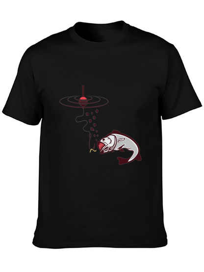 Fishing Graphic Black T-Shirt - Anglers Delight