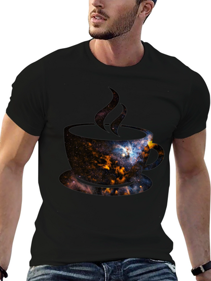 Cosmic Coffee T-Shirt - Galaxy Design