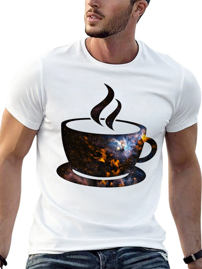Cosmic Coffee T-Shirt - Galaxy Design