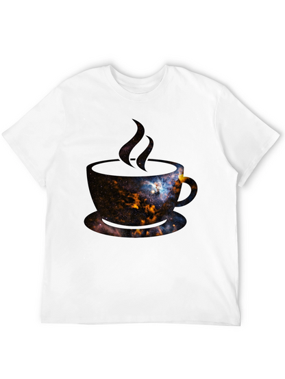 Cosmic Coffee T-Shirt - Galaxy Design