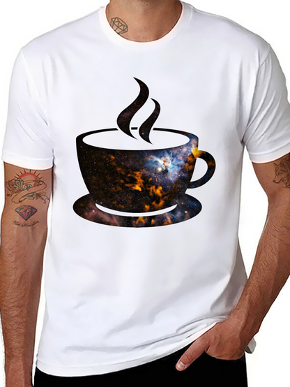 Cosmic Coffee T-Shirt - Galaxy Design