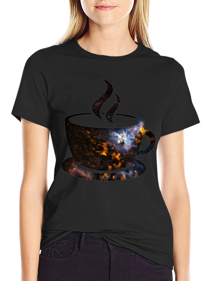 Cosmic Coffee T-Shirt - Galaxy Design