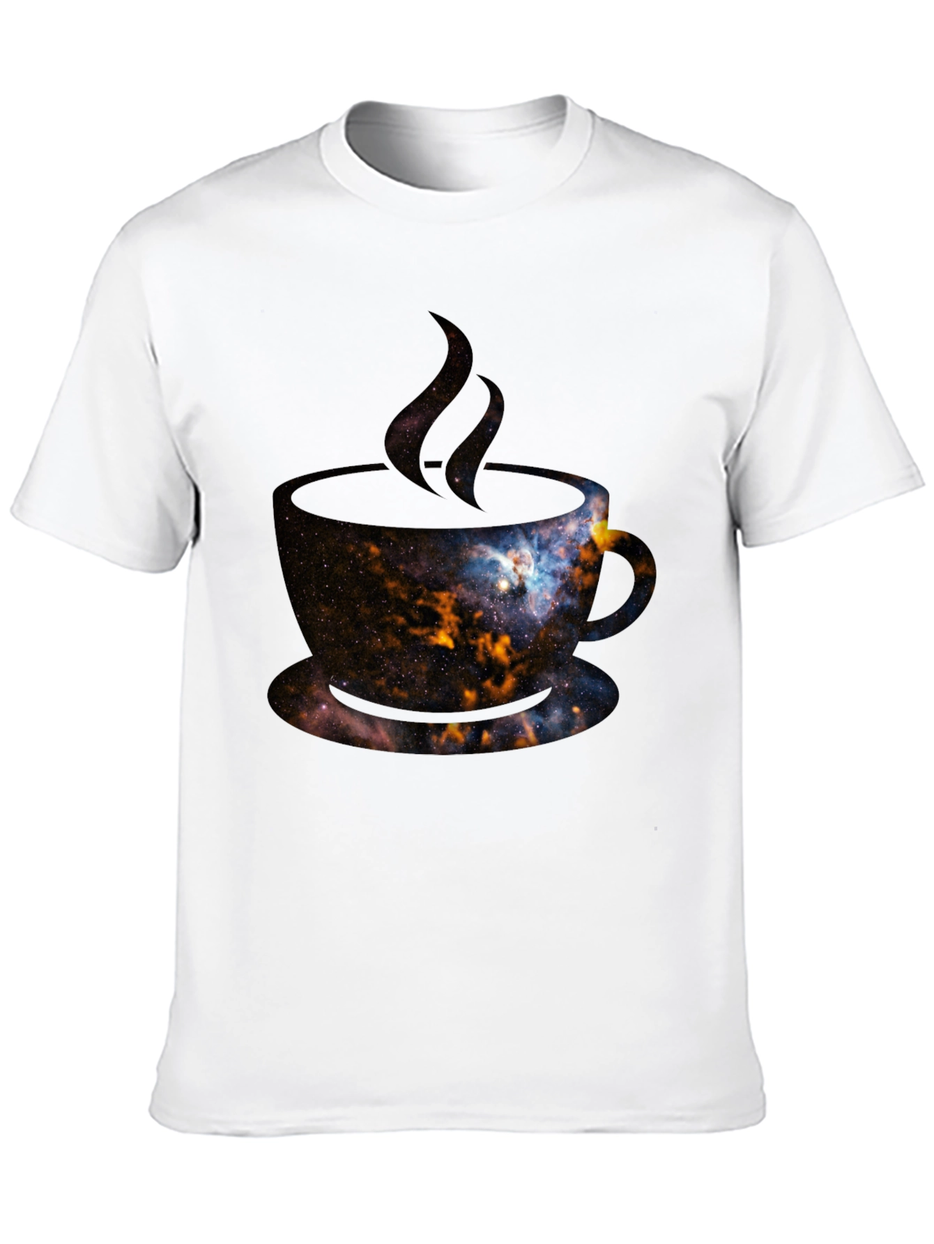 Cosmic Coffee T-Shirt - Galaxy Design