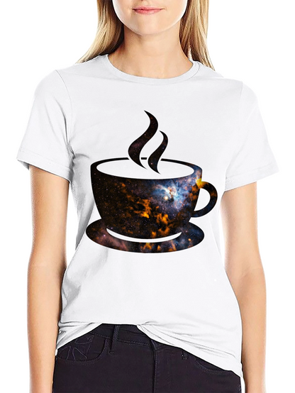 Cosmic Coffee T-Shirt - Galaxy Design