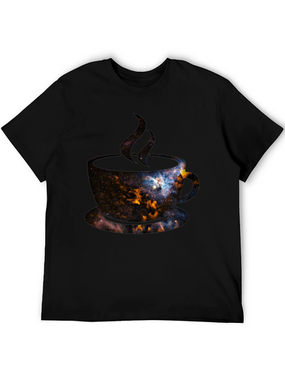 Cosmic Coffee T-Shirt - Galaxy Design
