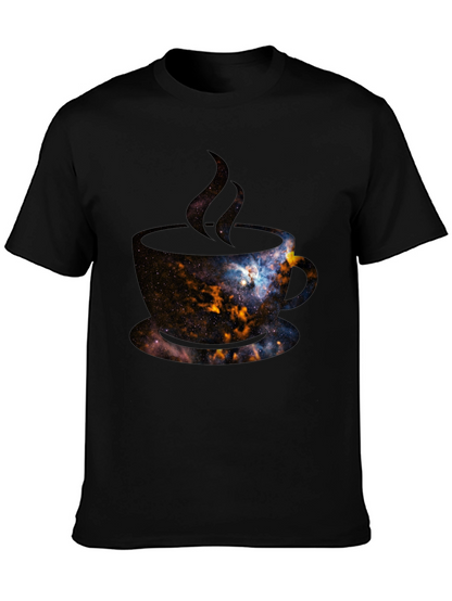 Cosmic Coffee T-Shirt - Galaxy Design