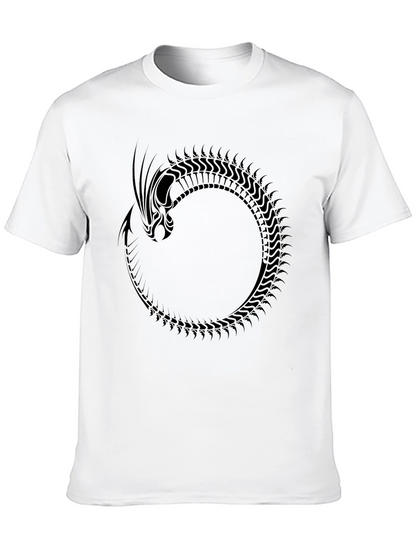 Ouroboros Dragon Graphic Black T-Shirt