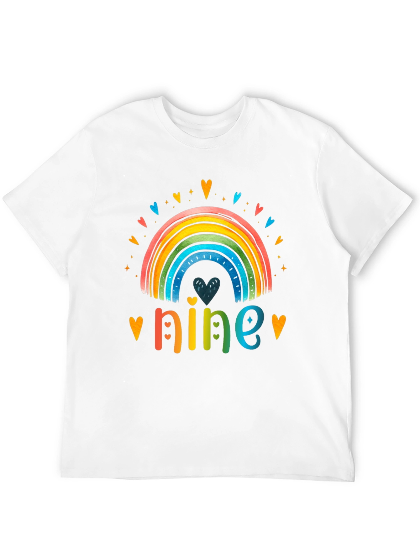 Rainbow Number Nine Birthday T-Shirt