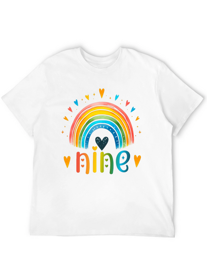 Rainbow Number Nine Birthday T-Shirt
