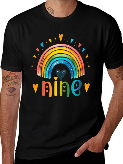 Rainbow Number Nine Birthday T-Shirt