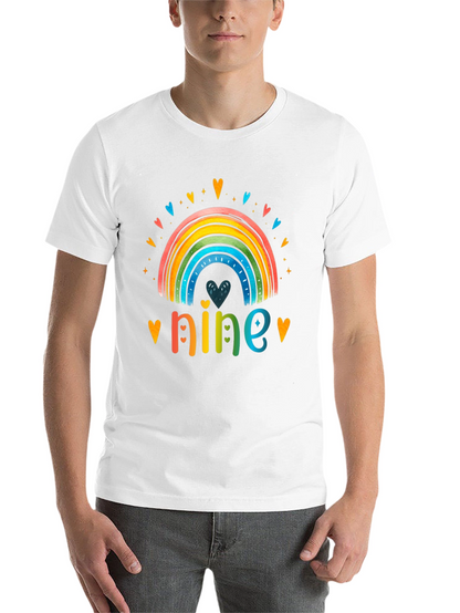 Rainbow Number Nine Birthday T-Shirt