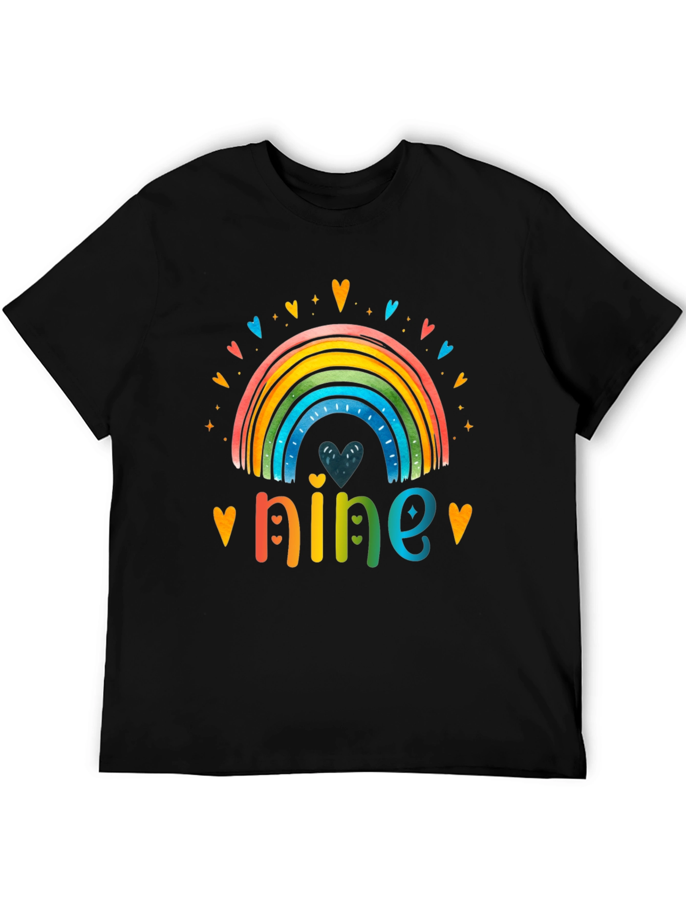 Rainbow Number Nine Birthday T-Shirt