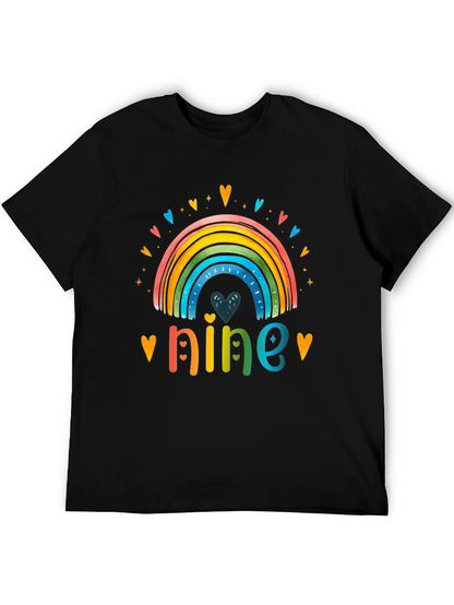 Rainbow Number Nine Birthday T-Shirt