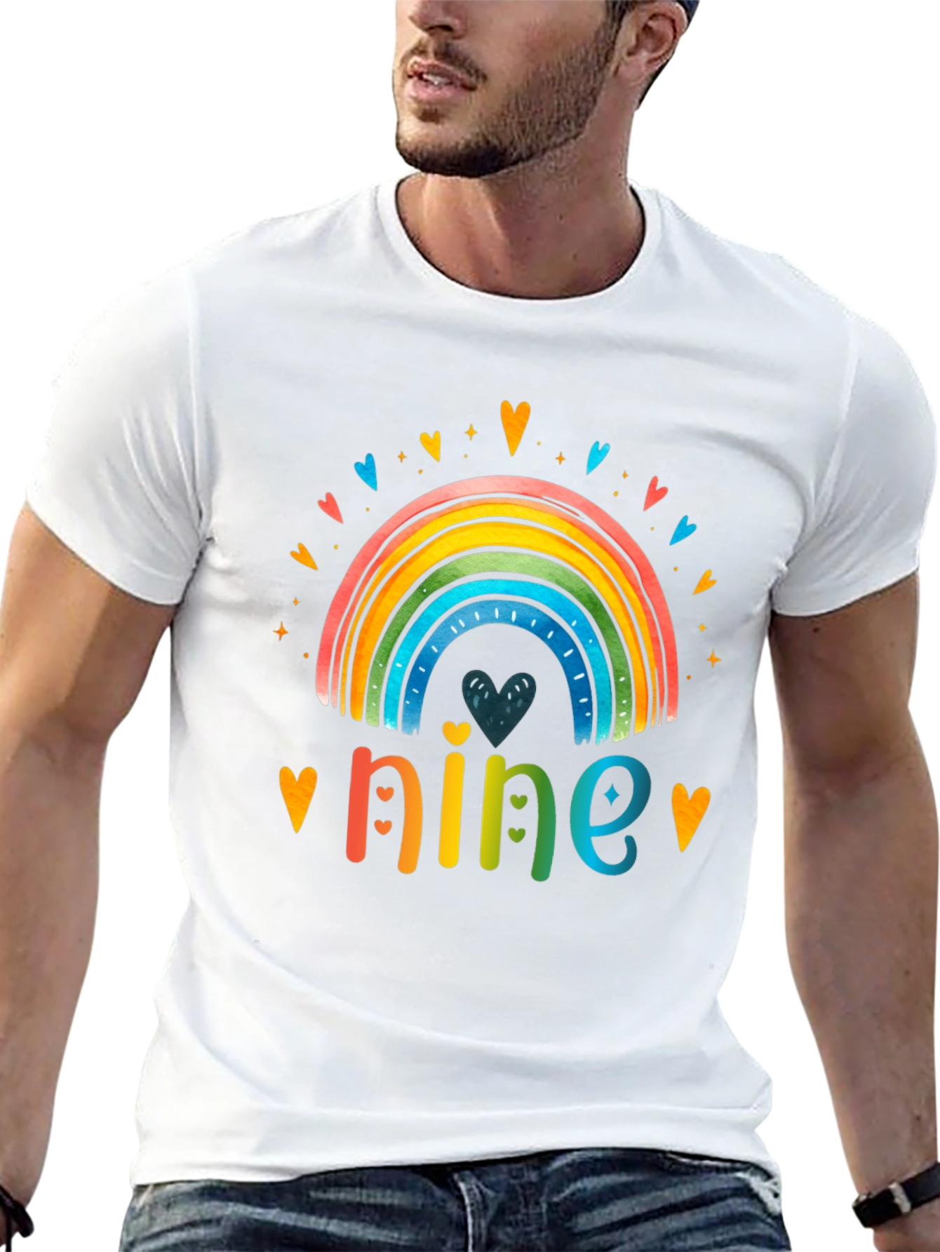 Rainbow Number Nine Birthday T-Shirt