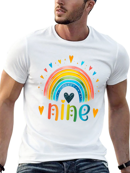 Rainbow Number Nine Birthday T-Shirt