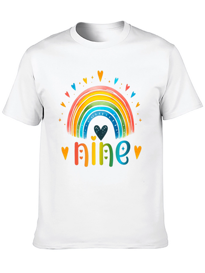 Rainbow Number Nine Birthday T-Shirt