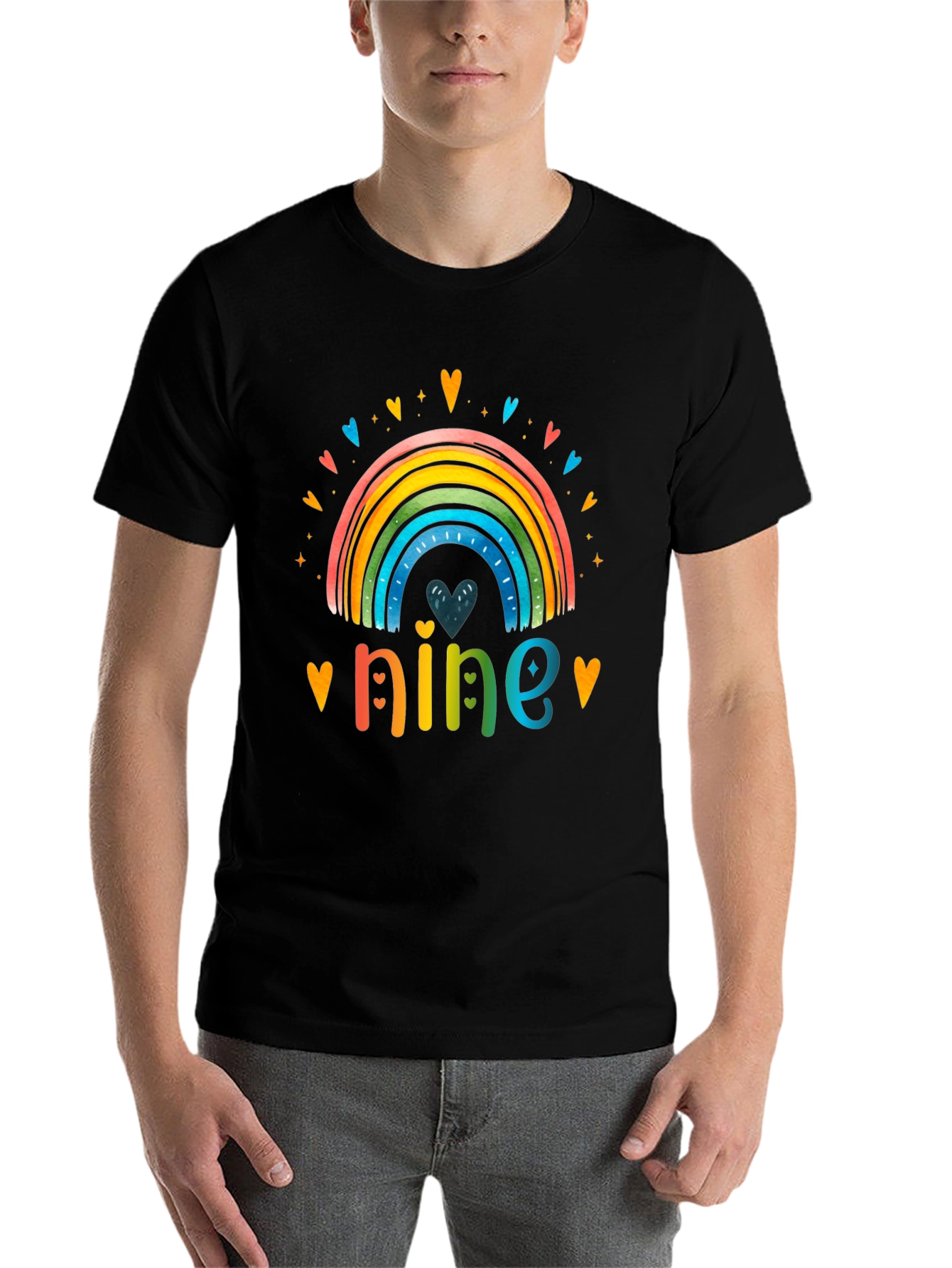 Rainbow Number Nine Birthday T-Shirt