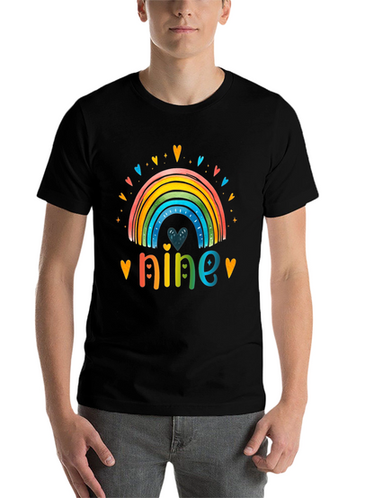 Rainbow Number Nine Birthday T-Shirt
