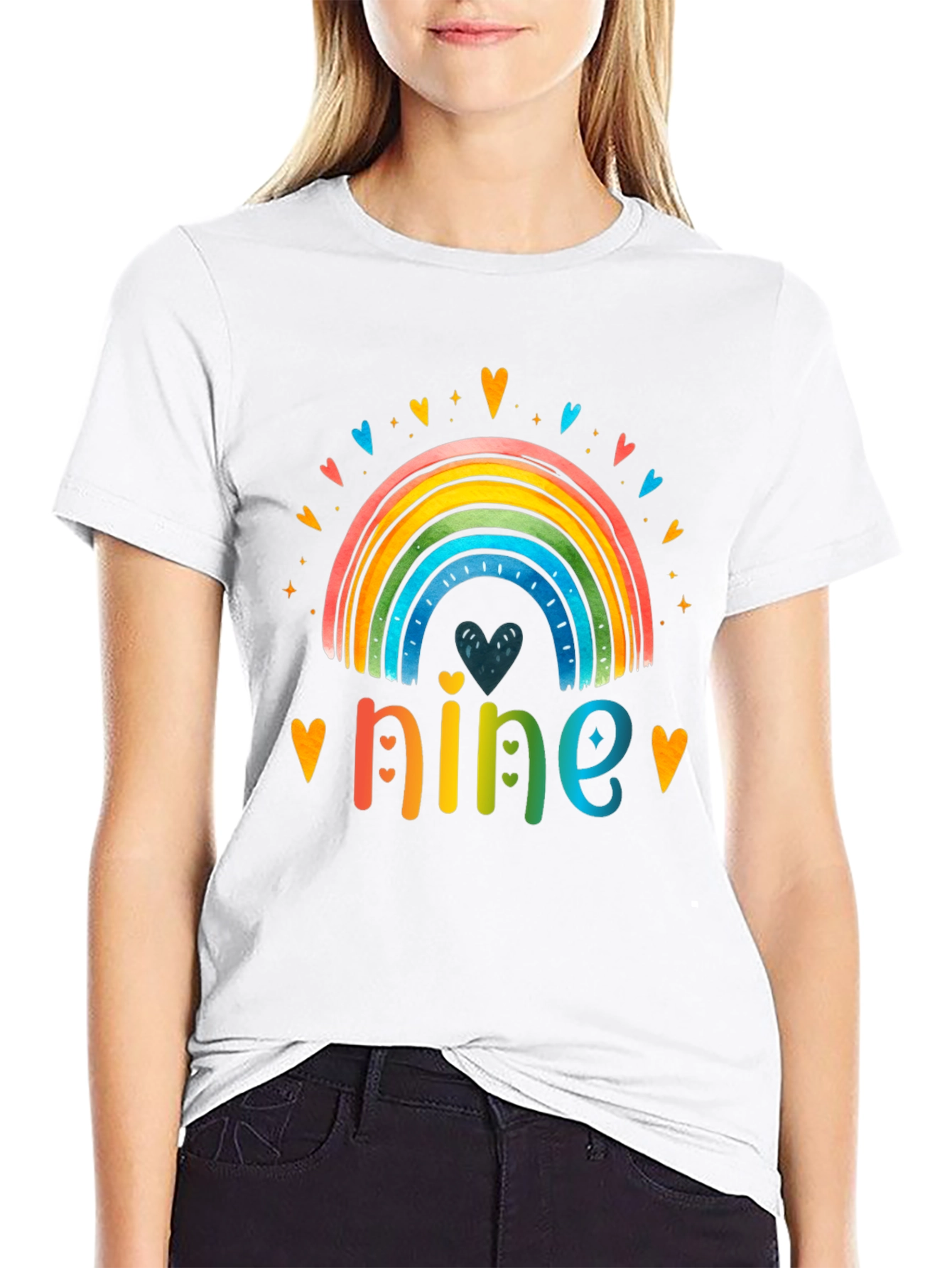 Rainbow Number Nine Birthday T-Shirt