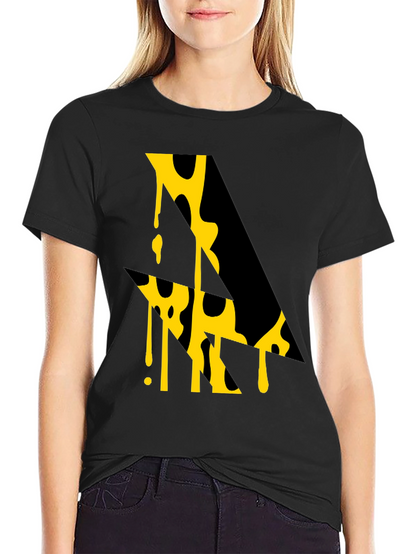 Abstract Graphic Tee - Modern Art Black T-Shirt