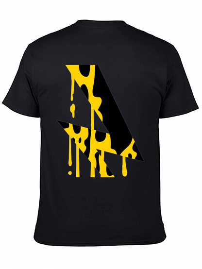 Abstract Graphic Tee - Modern Art Black T-Shirt