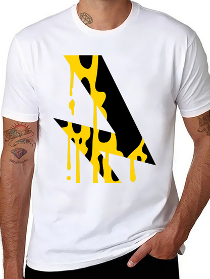Abstract Graphic Tee - Modern Art Black T-Shirt