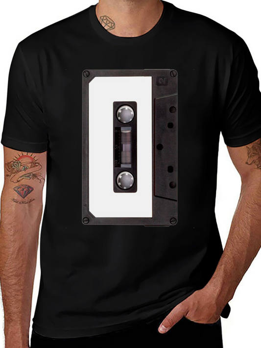 Retro Cassette Tape T-Shirt - Black