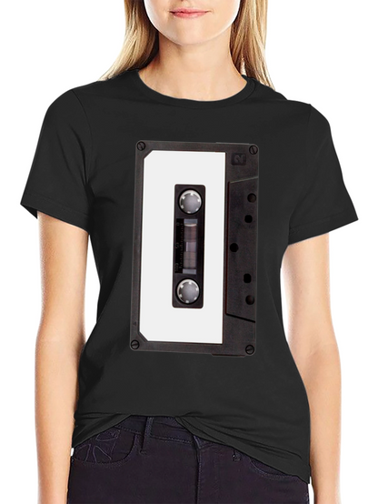 Retro Cassette Tape T-Shirt - Black