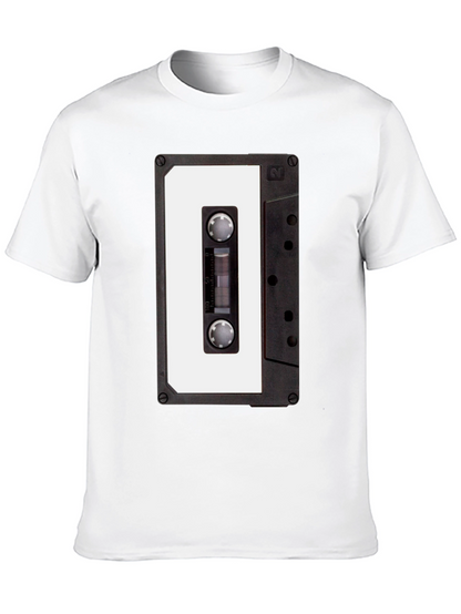 Retro Cassette Tape T-Shirt - Black
