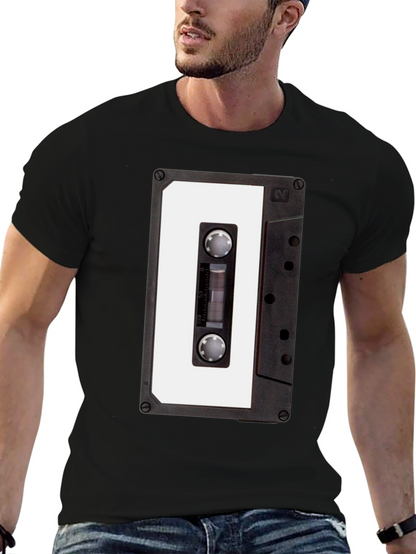 Retro Cassette Tape T-Shirt - Black