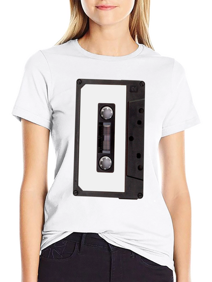 Retro Cassette Tape T-Shirt - Black